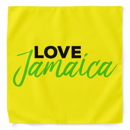 Love Jamaica Jamaican Flag Colors Bandana