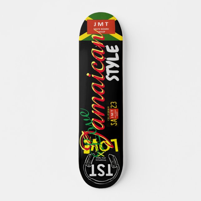 LOVE JAMAICAN STYLE  Skateboard, 7¾" Deck (Front)