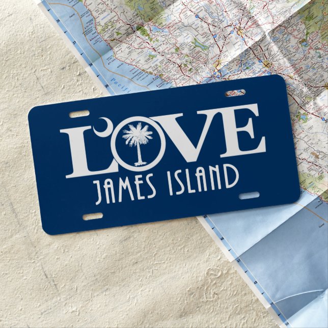 LOVE James Island License Plate (In Situ)