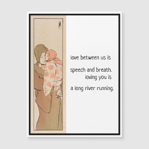 Love Japanese Mother Child Haiku Magnetic Card