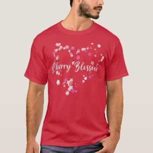 Love Japanese Sakura Cherry Blossom Flower Heart F T-Shirt