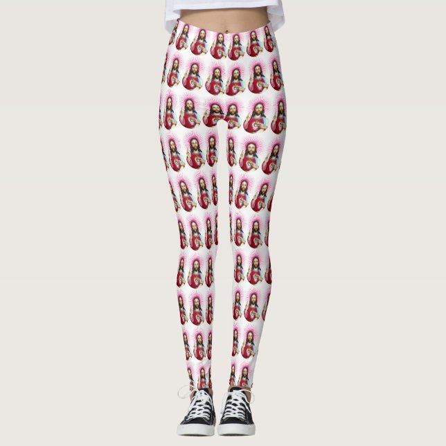 Love Jesus Christmas Leggings (Front)