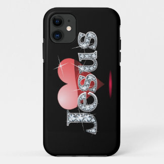 Love Jesus Faux-"Diamond Bling" iPhone 11 Case