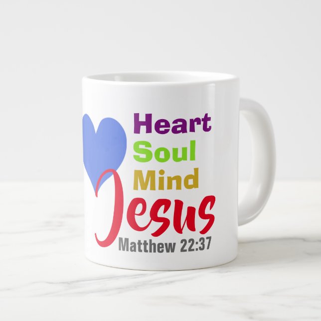 Love Jesus  - Jumbo Mug (Front Right)