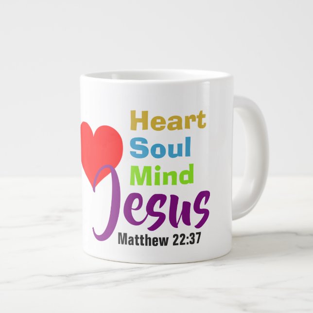 Love Jesus  - Jumbo Mug (Front Right)