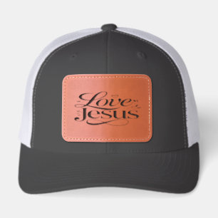 Love Jesus Leather Patch Hat