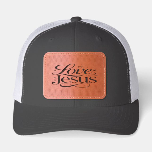 Love Jesus Leather Patch Hat (Front)