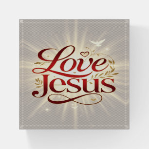 Love Jesus Paperweight