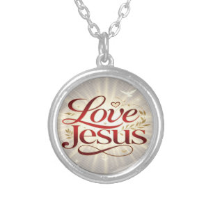 Love Jesus Silver Plated Necklace