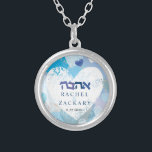 LOVE Jewish Wedding Anniversary Keepsake Memory Silver Plated Necklace<br><div class="desc">WELCOME! What a great way to remember and celebrate your wedding day!
All my designs are ONE-OF-A-KIND original pieces of artwork designed by me! You can only find them here!  
Email me at Marlalove@hotmail.com</div>