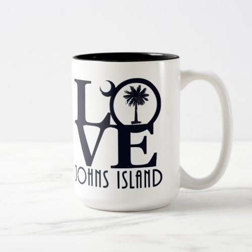LOVE Johns Island SC 15oz Two_Tone Coffee Mug