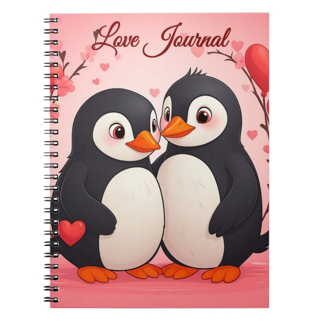 Love Journal - Penguin Love Notebook (Front)