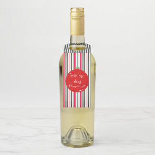 Love & Joy Come To You Holiday Favor Party Bottle Hanger Tag