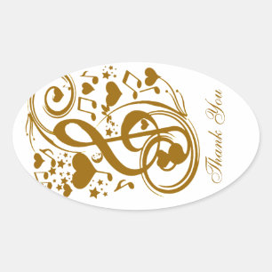 Love & Joy-Gold_ Oval Sticker