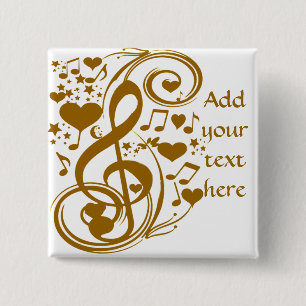 Love & Joy-Gold_ Pinback Button