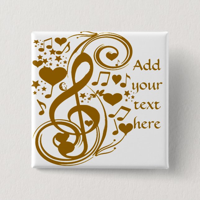 Love & Joy-Gold_ Pinback Button (Front)