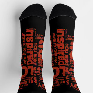 Love Joy Inspiration Words Valentine’s day Socks
