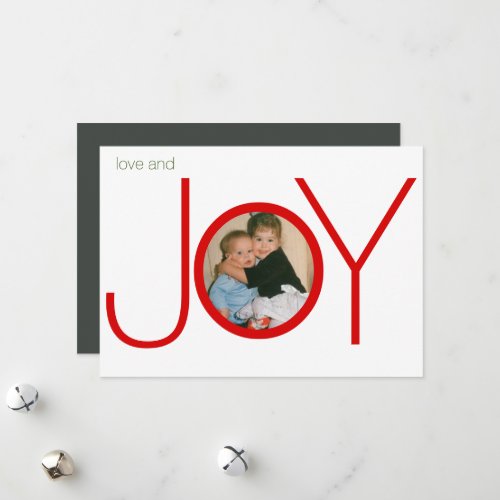Love  Joy Merry Christmas Photo Holiday Card