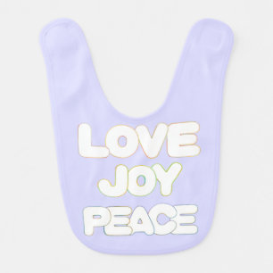 Love Joy Peace Baby Bib to Decorate