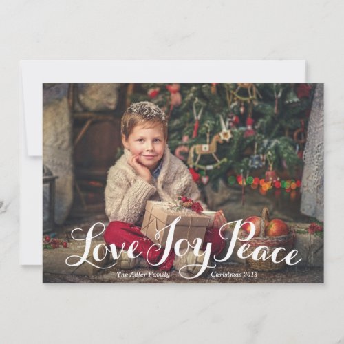 Love Joy Peace Holiday Photo Card