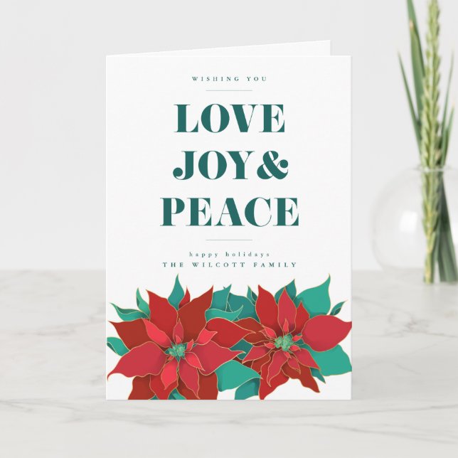LOVE JOY & PEACE Merry Christmas Holiday (Front)