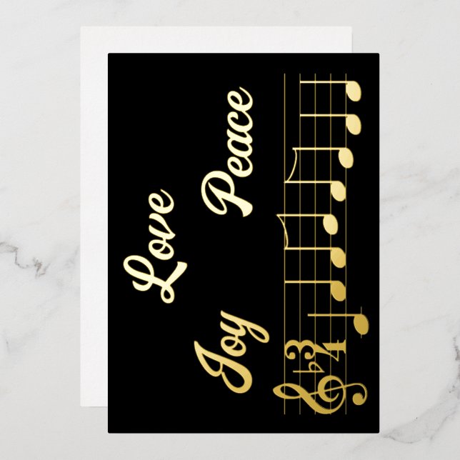 Love Joy Peace Music Notes Merry Christmas (Front/Back)