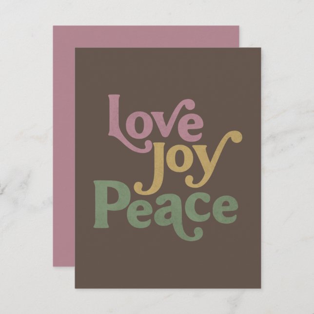 Love Joy Peace Note Card (Front/Back)