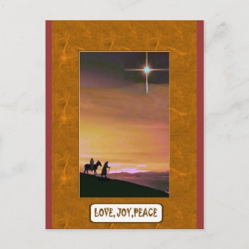 Love  Joy Peace  On The Road Holiday Postcard by allchristian at Zazzle
