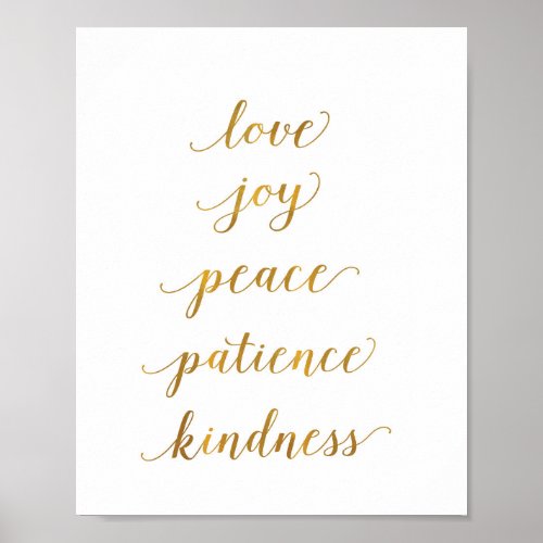 love joy peace patience kindness _ art print