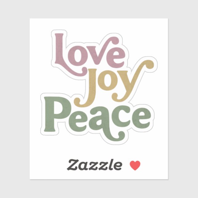 Love Joy Peace Sticker (Sheet)
