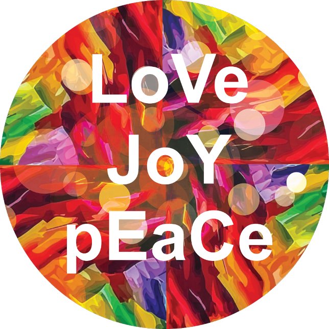 Love Joy Peace Sticker Round (Creator Uploaded)