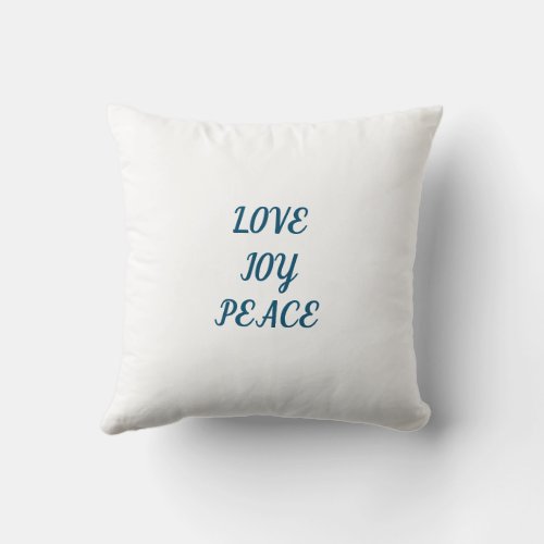 LoveJoyPeace Throw Pillow