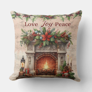 Love, Joy, Peace Throw Pillow