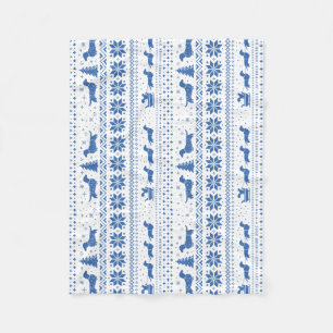 Love Joy Peace Wiener Dogs Dachshunds Christmas Fleece Blanket