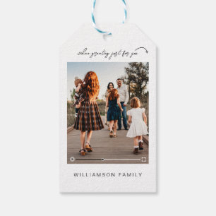 Love & Joy QR Code Video Message Family Photo Gift Tags