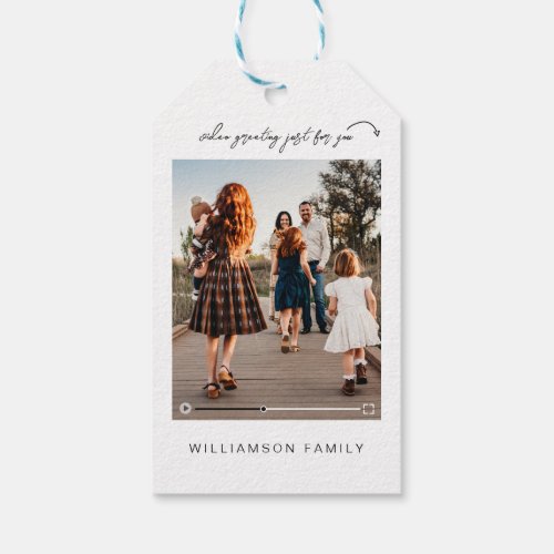Love  Joy QR Code Video Message Family Photo Gift Tags