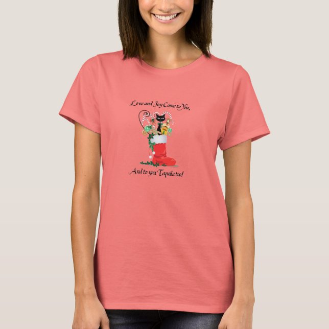 Love & Joy & Tequila KatONineTales Christmas '12 T-Shirt (Front)