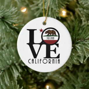 LOVE Julian California Ceramic Ornament