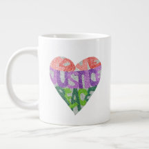 Love, Justice, Peace - Jumbo Mug
