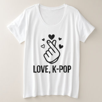Love, K-POP Finger Heart Graphic Tee