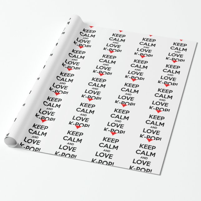 Love K-Pop! Wrapping Paper (Unrolled)