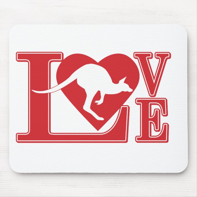 Love-Kangaroo Mouse Pad (Front)