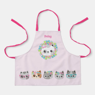 Love Kawaii Cats and Kittens -Cute Baker Cakemaker Apron
