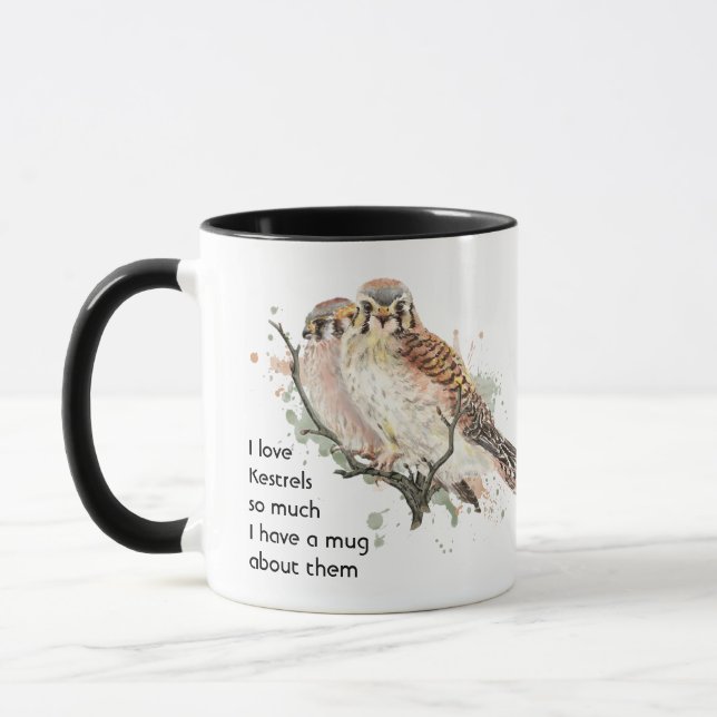 Love Kestrel Falcon Hawk So Much Fun Quote Saying Mug (Left)