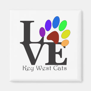LOVE Key West Cats Magnet
