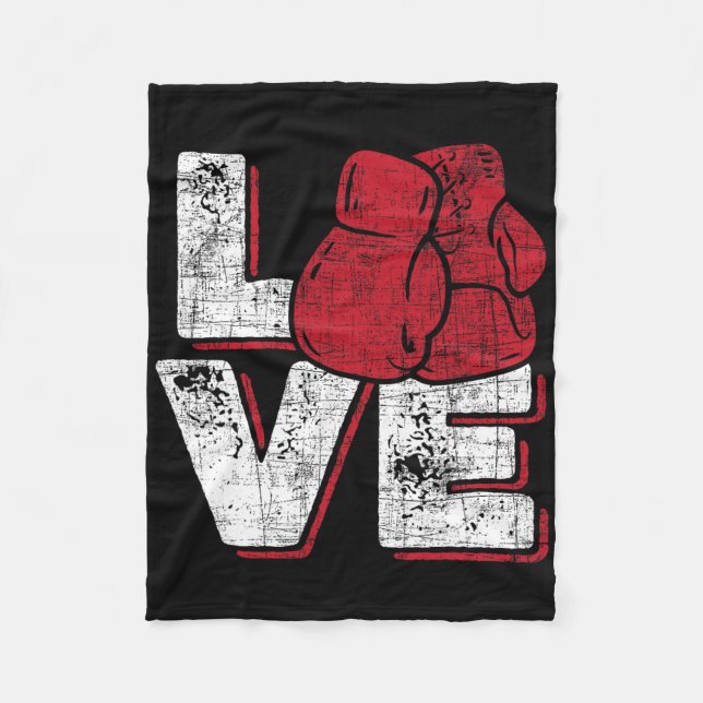 Love - Kickboxer Kickboxing Fitness Workout Martia Fleece Blanket (Front)