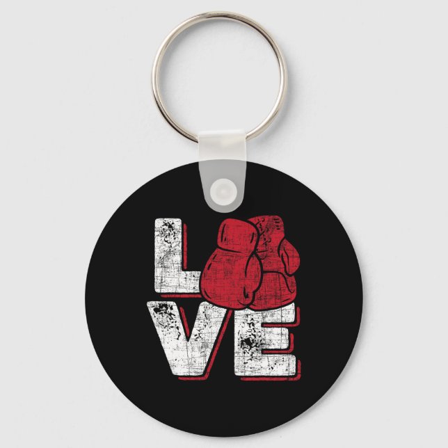 Love - Kickboxer Kickboxing Fitness Workout Martia Keychain (Front)