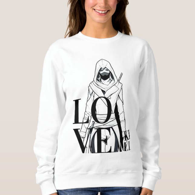 Love Kill: Mysterious Assassin Art Sweatshirt (Front)