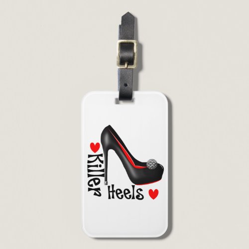 Love Killer Heels Girly Shoe Graphic Luggage Tag
