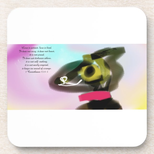 love kind beverage coaster (Front)